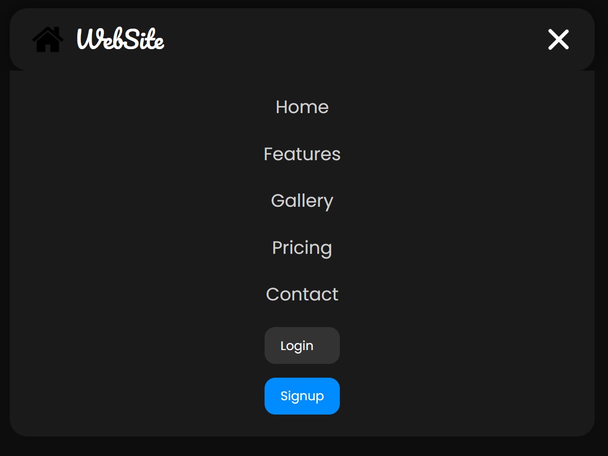 Dark Modern Navbar Preview